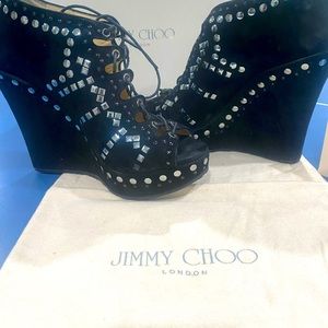 Jimmy Choo suede wedges size 37 (6.5) $89.00